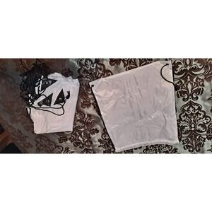 10 White String Backpacks 16.5x12.5